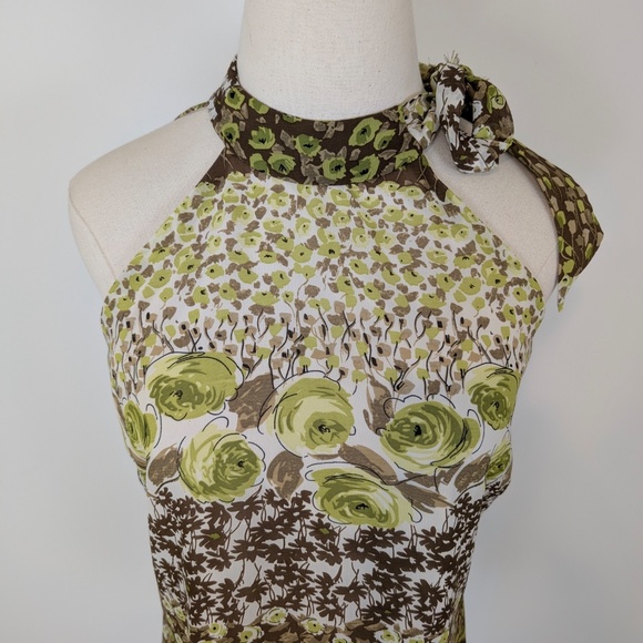 Free With Purchase Reitman's Halter Top Green Floral Size Small - Picture 5 of 10